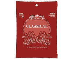 snarenset klassieke gitaar - M260 - bronze wound & clear nylon medium tension ball end