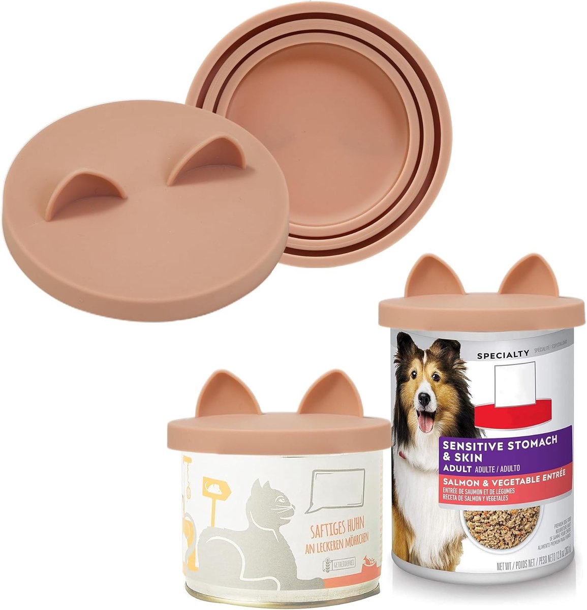 Blikdeksel voor Kattenvoer - Siliconen - BPA-vrij - Herbruikbaar - Set van 2