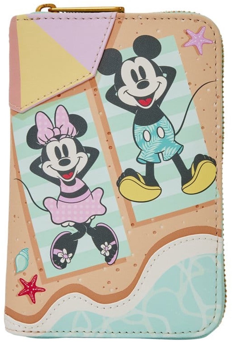 Loungefly Mickey & Minnie Beach Fun Zip Around Wallet Wallets