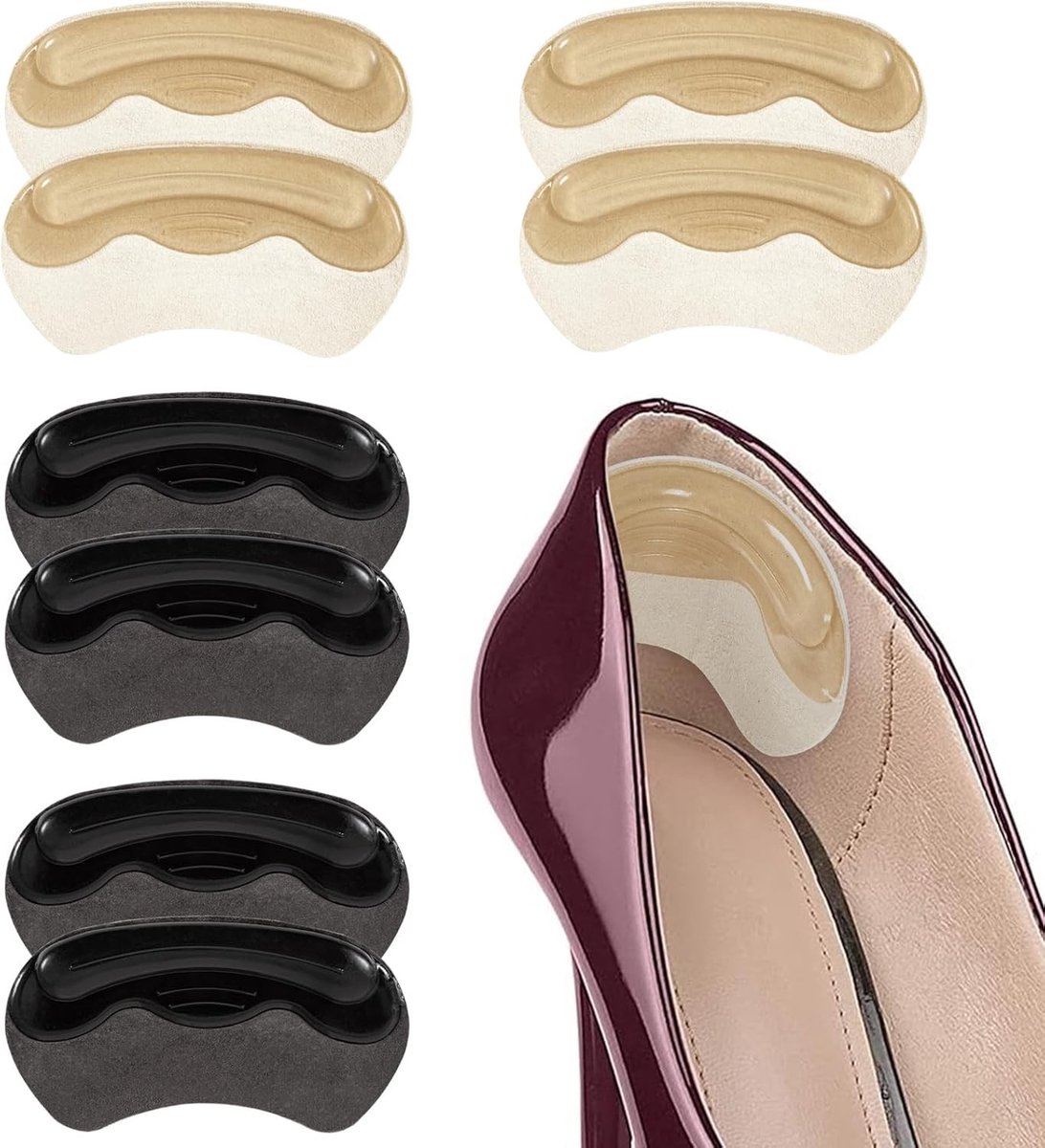 Heelpads voor te grote schoenen, 4 paar antislip hielbescherming voor een betere pasvorm en comfort
