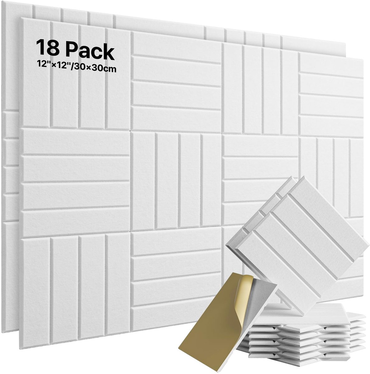 Akoestische panelen 30 x 30 cm - polyester - geluidsabsorberend - ideale geluidsisolatie - ShopVlot