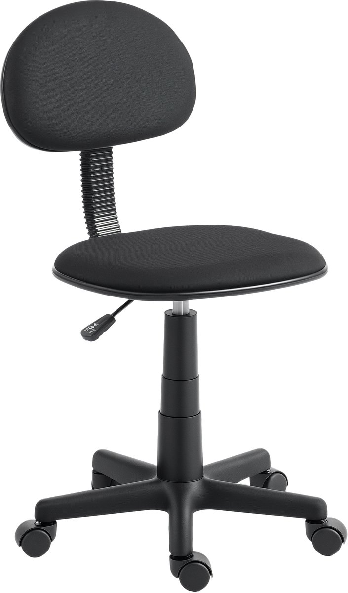 HOMCOM Office Chair-Polyester-48 x 43 x 87 cm-Schwarz