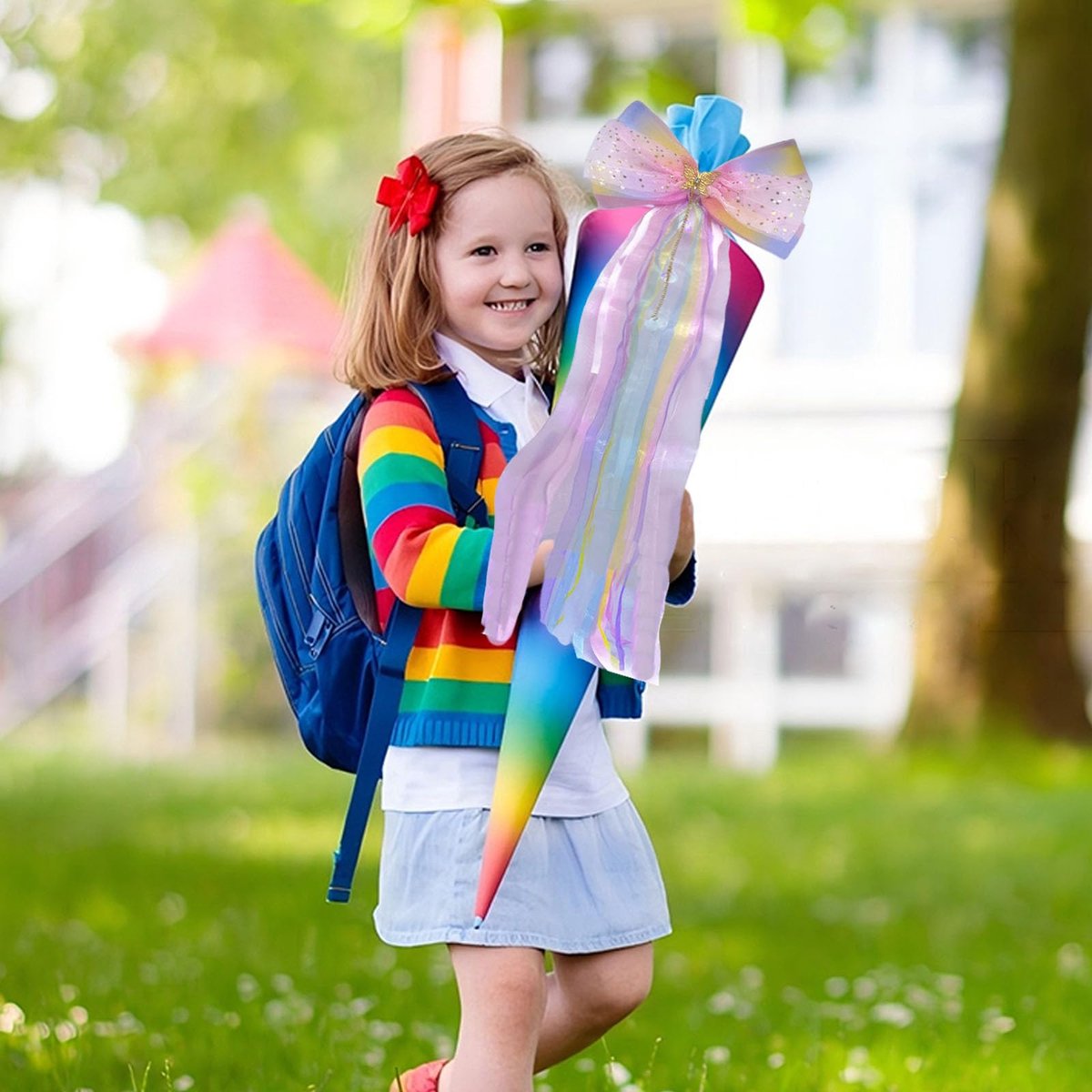 Geschenkstrik roze 60 × 15 cm - snoepzakstrik - kant-en-klaar - perfect voor feestelijke cadeaus - ShopVlot