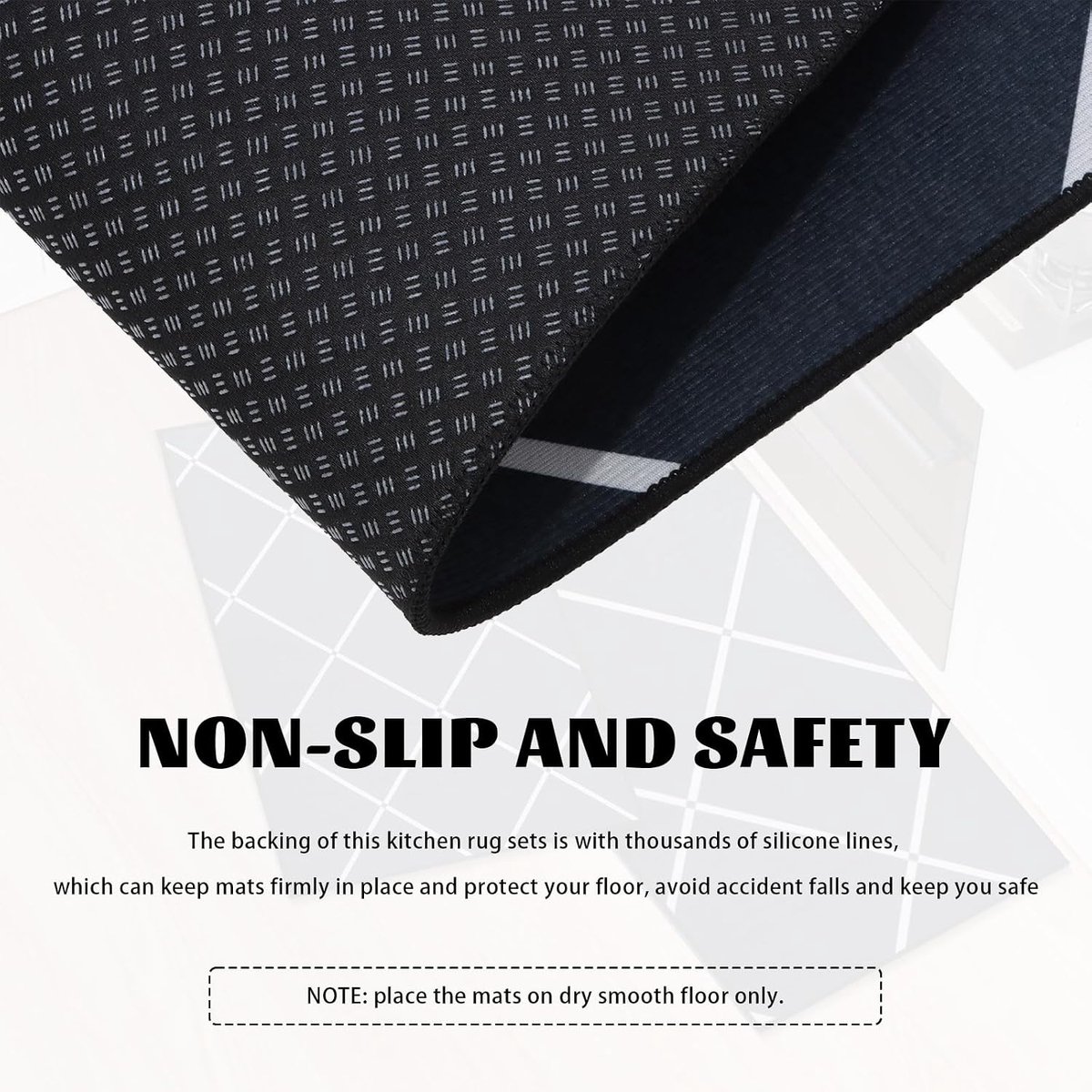 Keukentapijt set van 2 - wasbare vloermatten 50x80+50x150cm - antislip en absorberend - ShopVlot