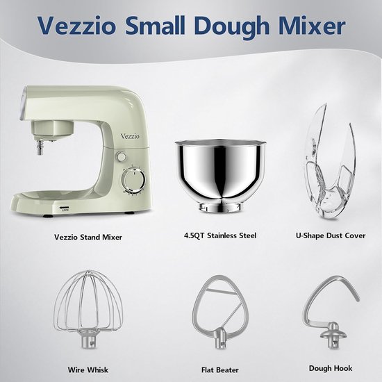 Keukenmachine - Mixer - Bakken en Koken - Krachtige Motor - 45 Liter Kom - Groen — afbeelding 5