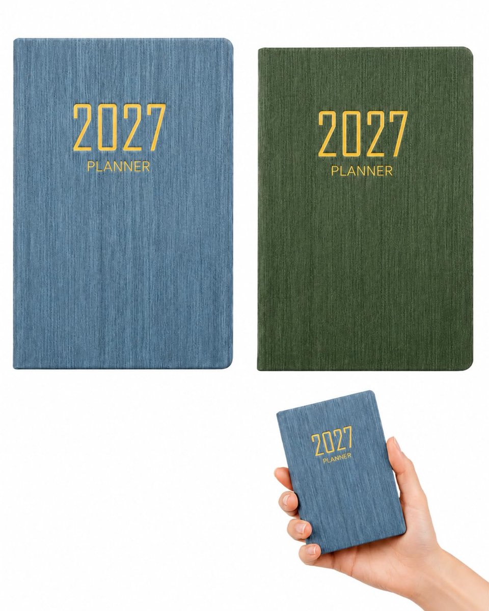 schoolagenda A7 - 2 stuks 2026/2027 - weekplanner met binnenvak - ideaal voor scholieren en leraren - ShopVlot