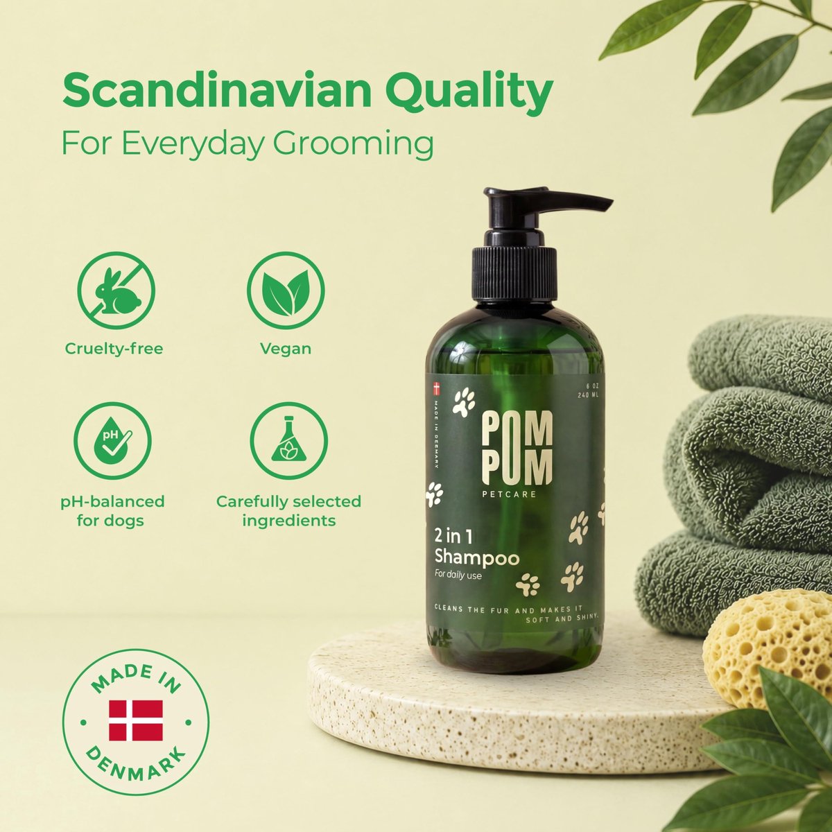 Hondenshampoo & Conditioner 240 ml - met Panthenol - verzorgt en hydrateert - voor een glanzende vacht - ShopVlot