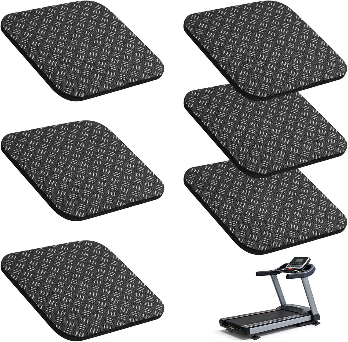 Anti-vibratie Pads voor Loopbanden en Fitnessapparatuur, Geluiddempende Mat, Rubberen Outdoor Mat, 10x10x0.5cm, Ideaal voor Stabiliteit en Trillingsdemping