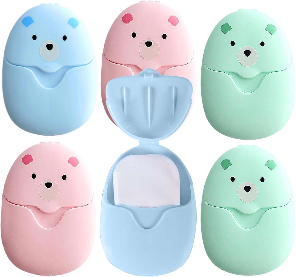 Set van 300 Zeepbladeren in 6 Dozen, Handige Reiszeep, Wegwerp Mini Papieren Zeep voor Kamperen, Outdoor Activiteiten en Wandelen