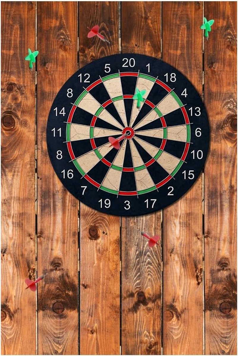 Houten Dartbord Wandbescherming met Zelfklevende Vilt - Bescherm je Muur en Dartbord in Koffiebruin