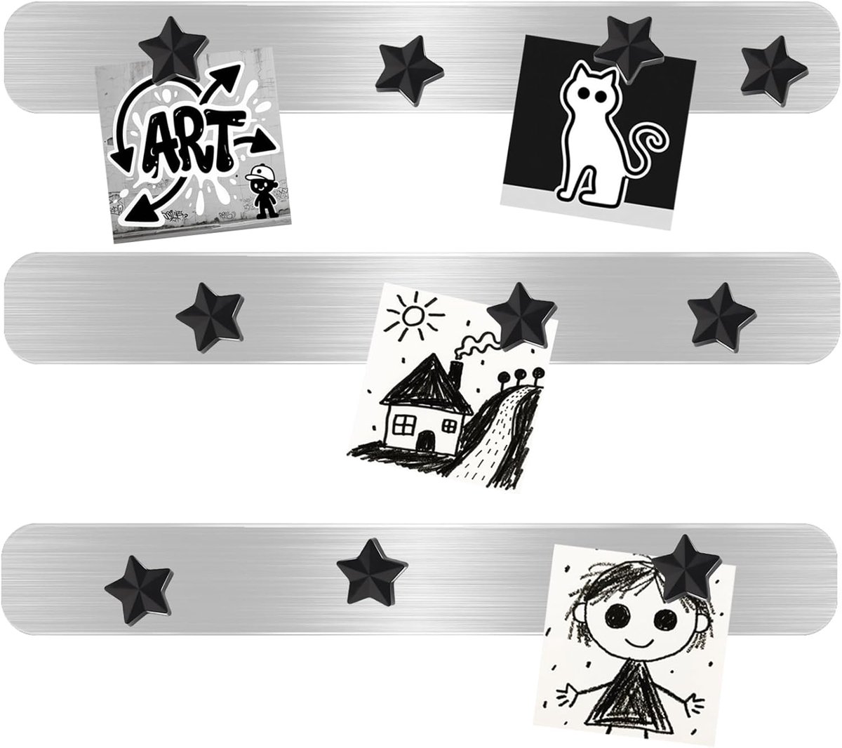Magnetic Board, Magnetic Stainless Iron Bulletin Board Strips, Frameless Metal Bulletin Strip Memo Board - ShopVlot