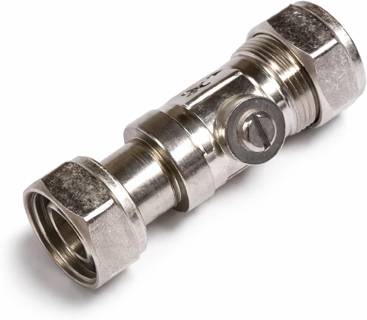 2X 15mm x 1/2" Straight Chrome Service Valve Compression Insulation Valve - ShopVlot