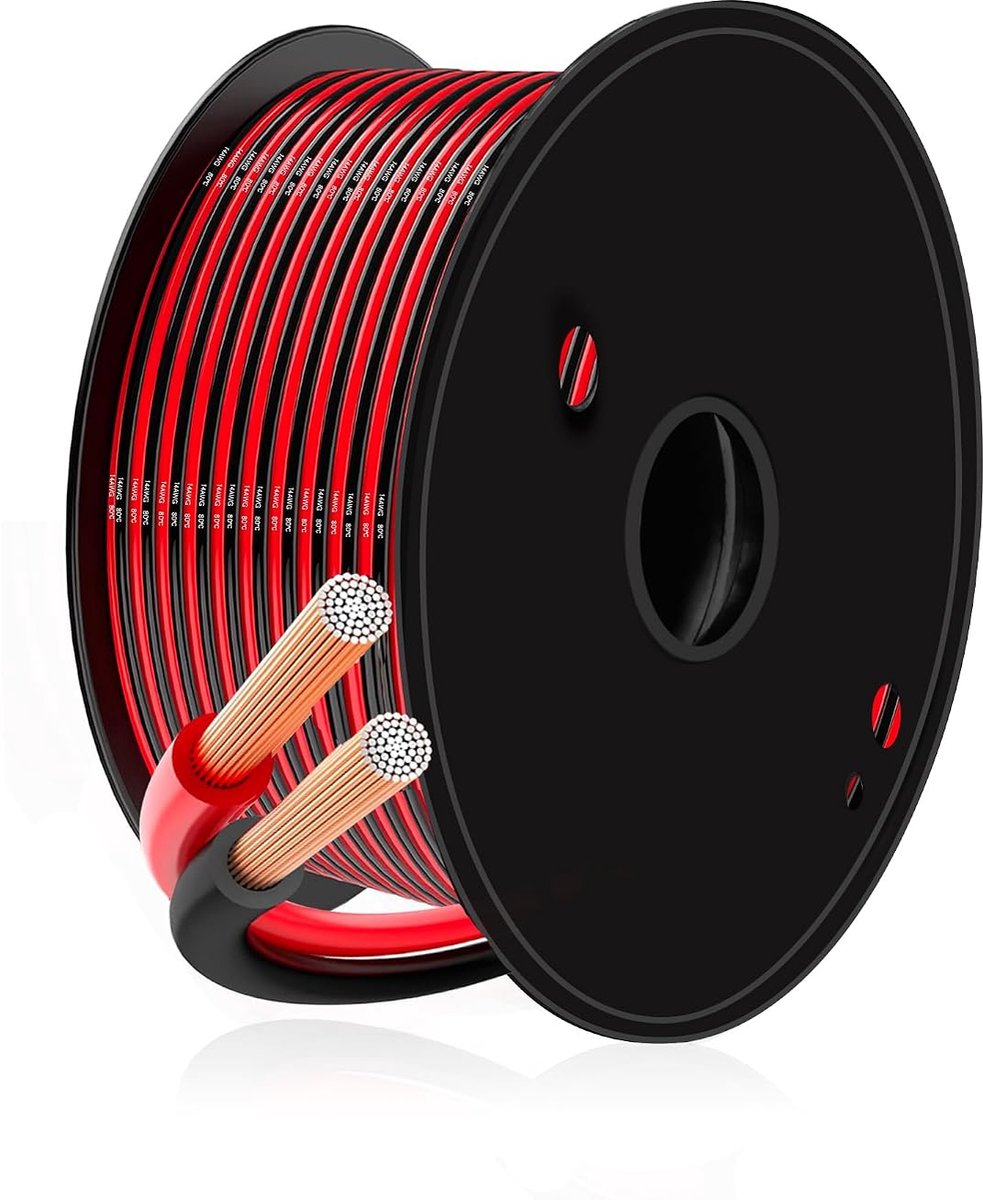 Elektrische kabel 2.08 mm² - 14 gauge koper-gecoate aluminium - hoge geleidbaarheid - ideaal voor thuisprojecten - ShopVlot