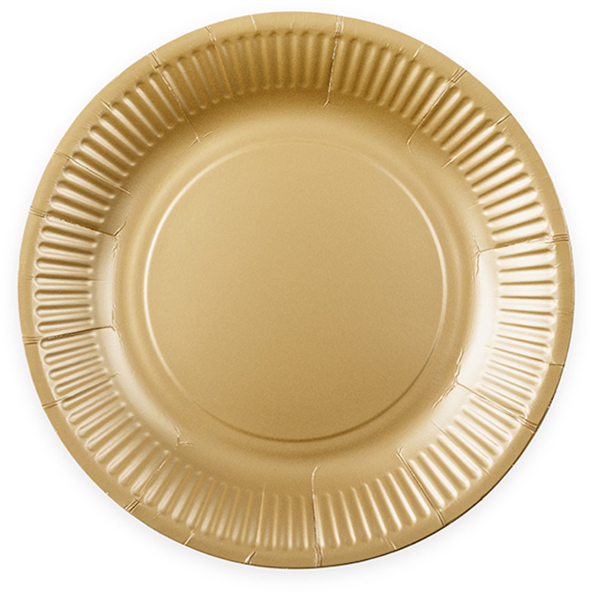 8x Papieren Bordjes 18cm FSC - Champagne - Feestartikelen