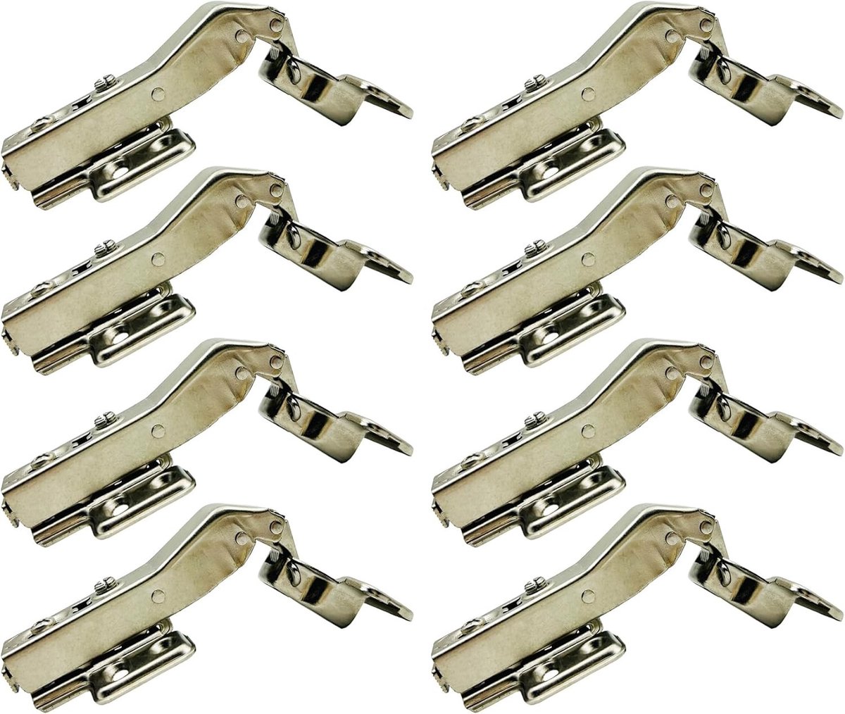 45° Scharnier 35mm met Hydraulische Demper voor Hoekdeuren met Zachte Sluiting - Set van 8 Stuks voor Kasten en Kledingkasten