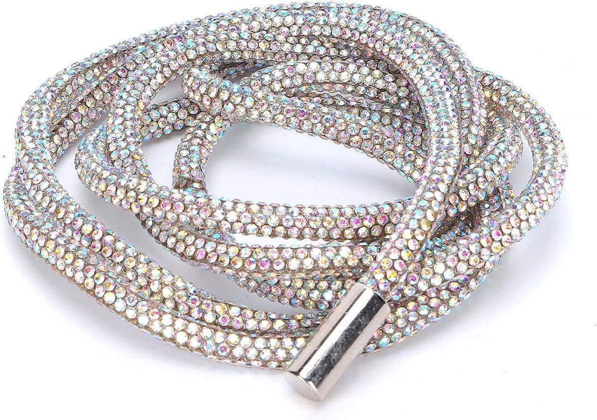 Kleurige Strass Touw voor DIY Kleding, Sweatpants en Trekkoorden - Glanzende Decoratie met Kristallen