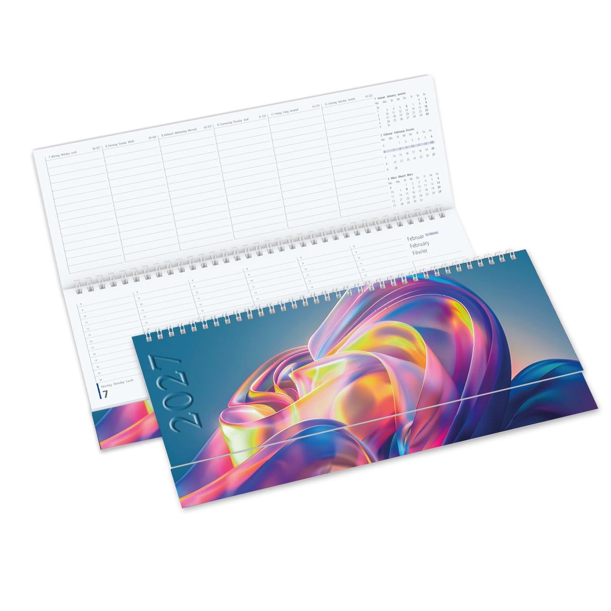Timr Bureaukalender 2027 Weekplanner Kleurrijke – tr491 - ShopVlot