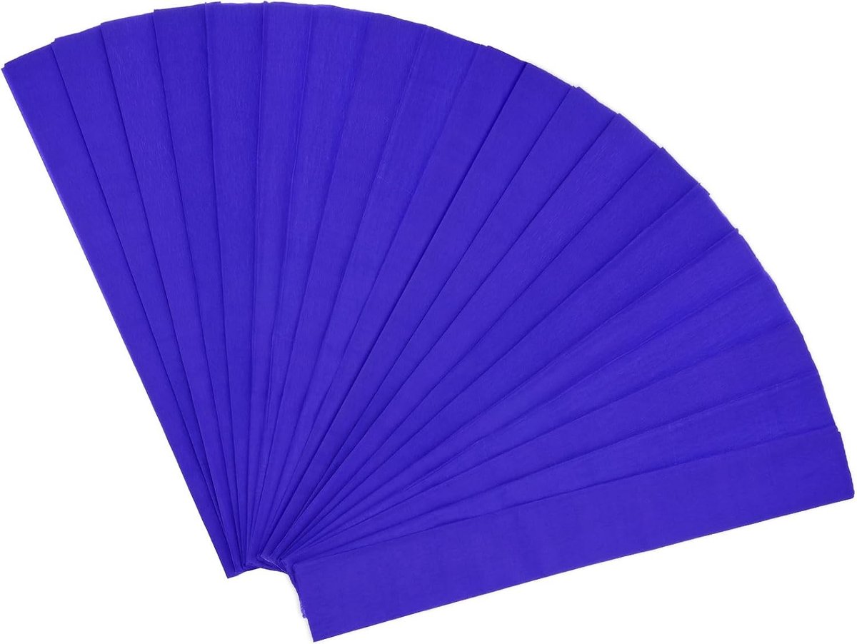 20-pack crêpepapier 100 x 50 cm in donkerblauw, ideaal voor DIY ambachten, bloemen maken en feestdecoratie