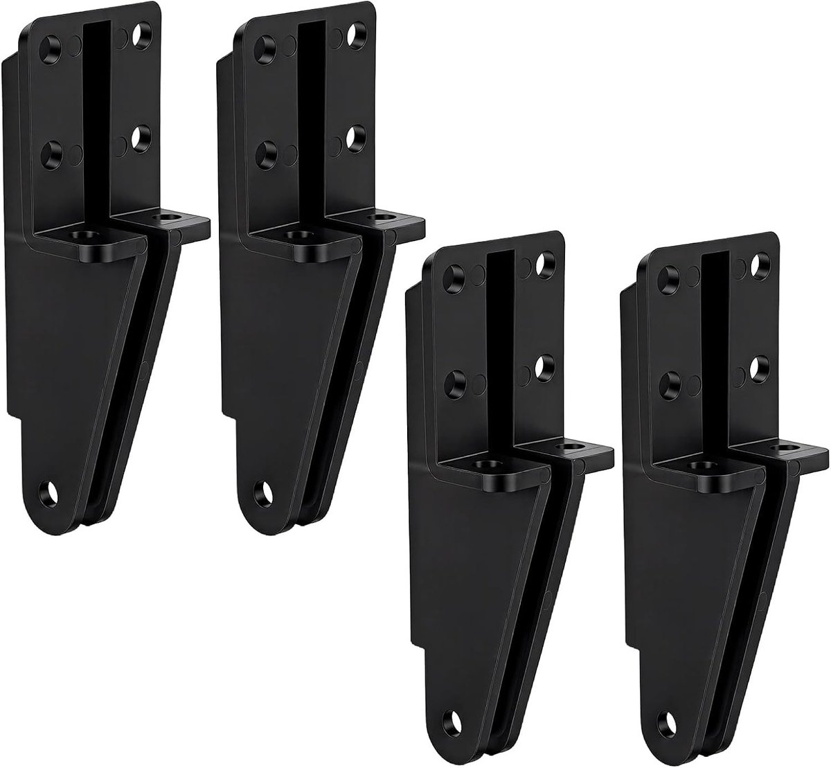 Set van 2 Versterkte Deursluiterhouders voor Vliegenhordeuren, Duurzaam Hard Plastic, Reserveonderdeel voor Stormdeursluiters, Zwart en Betrouwbaar