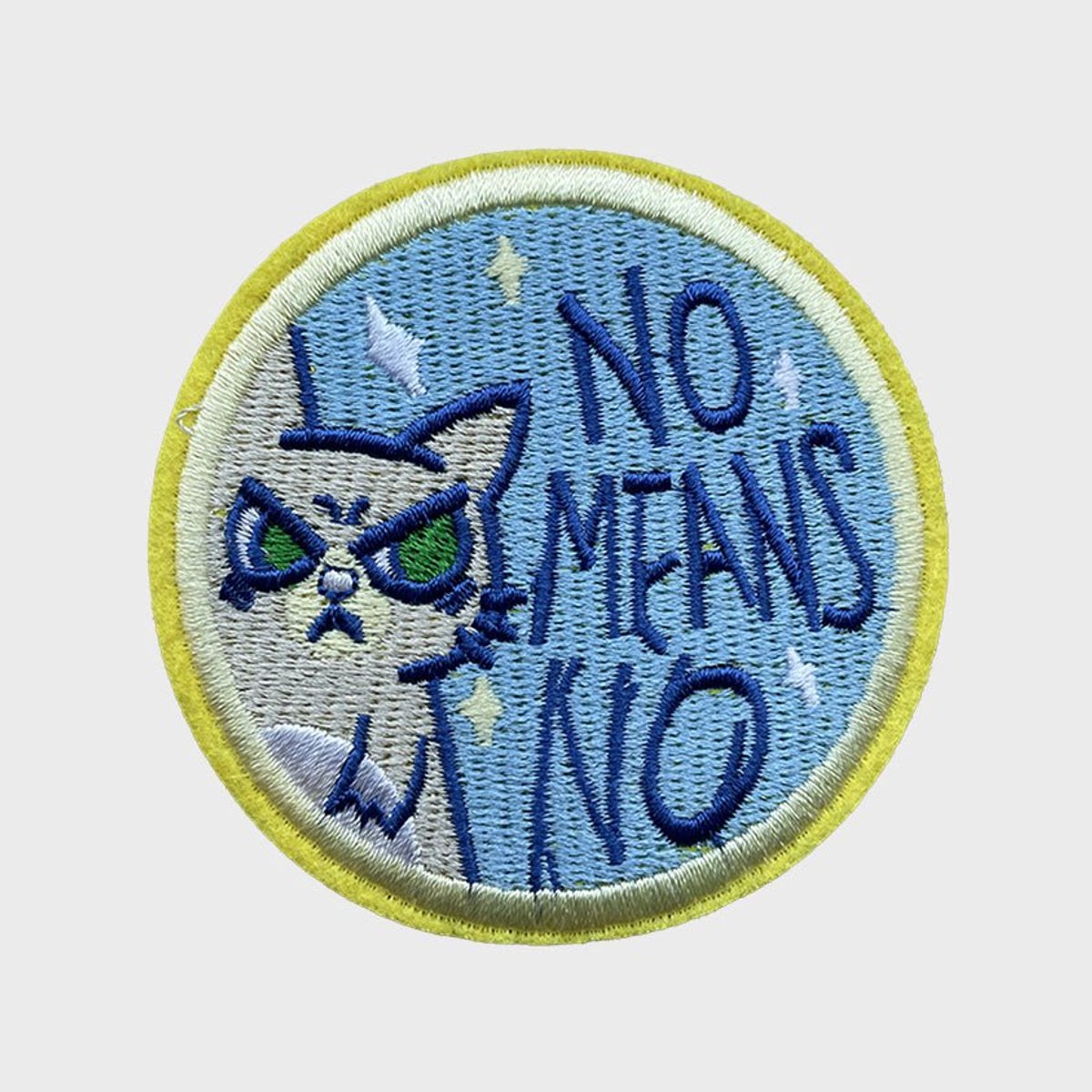 Patchy® – No Means No Strijk Embleem Patch 8 x 8 cm