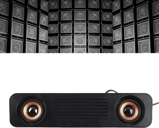 Desktop Luidspreker - Soundbar PC - Muziek Luisteren - Ruimtebesparend Ontwerp - Slank Profiel - Goud — afbeelding 5
