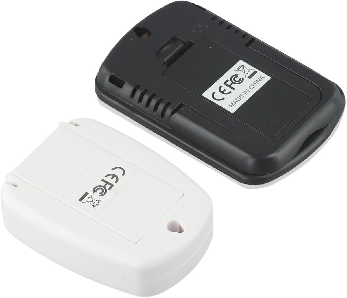 Digitaal Weerstation - Buiten/Binnen Thermometer - Klimaat Monitoring - Draadloze Externe Sensor - 15 x 8 x 2 cm - Wit/Zwart