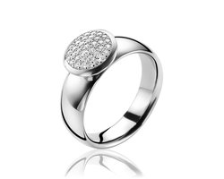 ZINZI zilveren ring wit ZIR1151