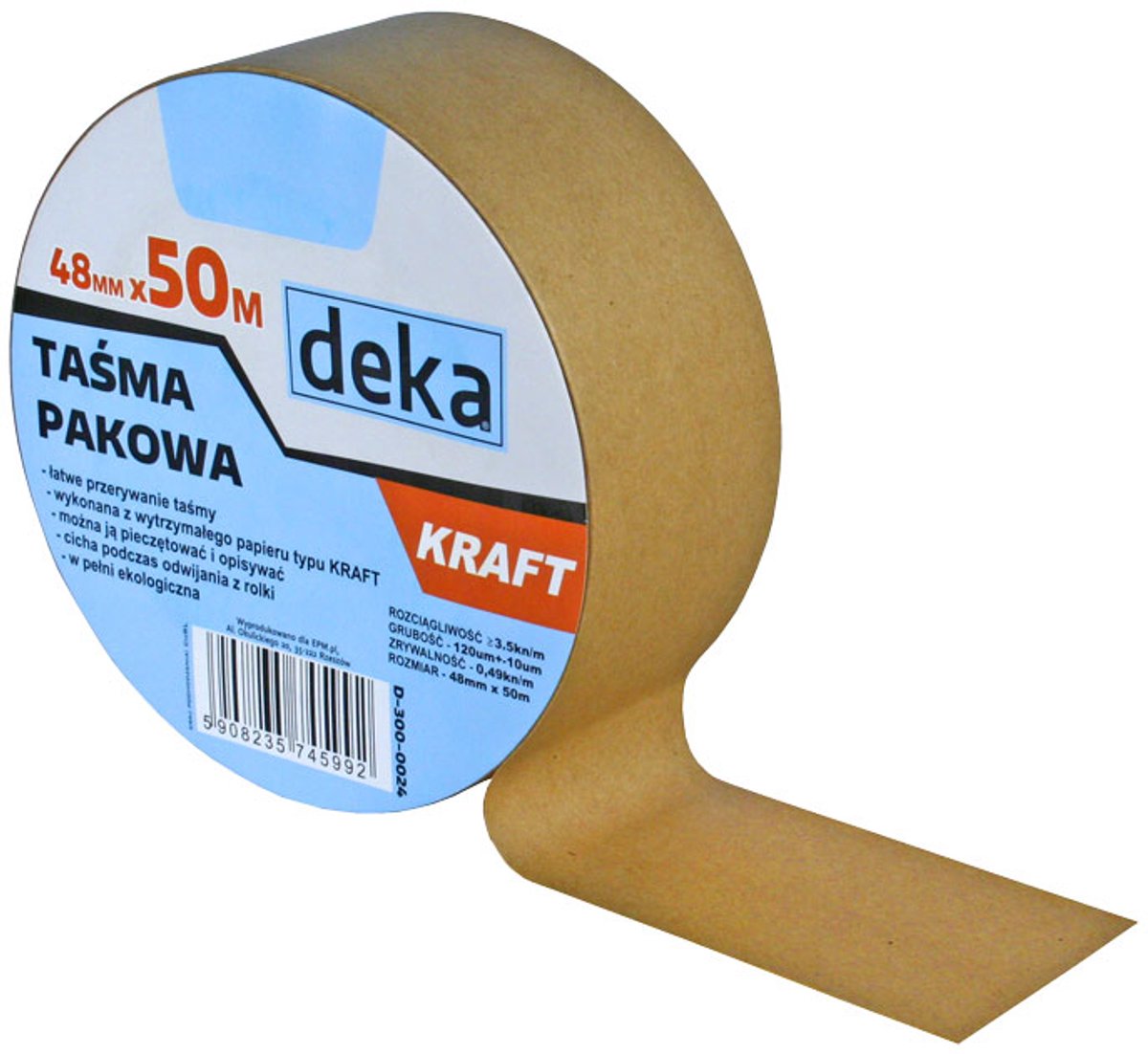 EPM Prof KRAFT - Verpakkingstape - 48mm x 50m - Milieuvriendelijk - Hot-Melt Lijm