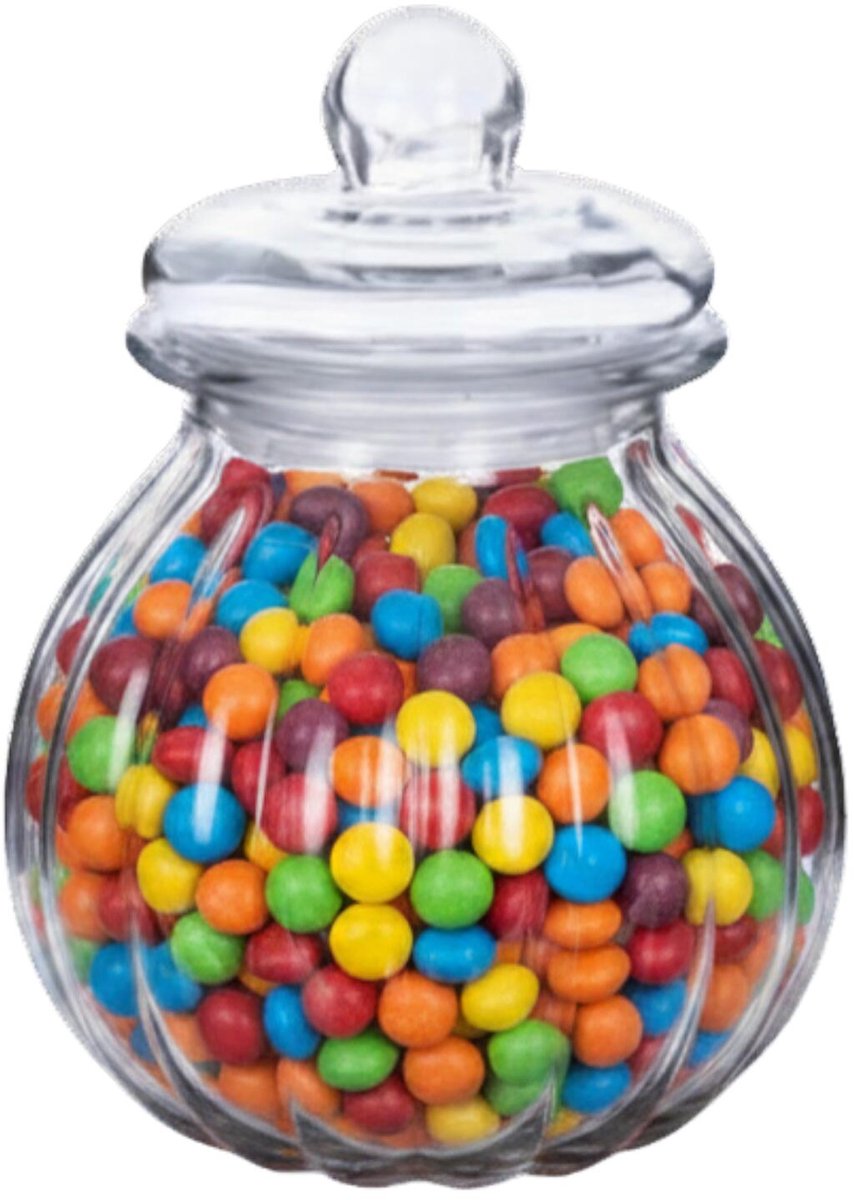 Alessandro luxe voorraadpot - snoeppot - glas - met deksel - 2.6 liter - koekjes - snoepjes - 18 x 23 cm