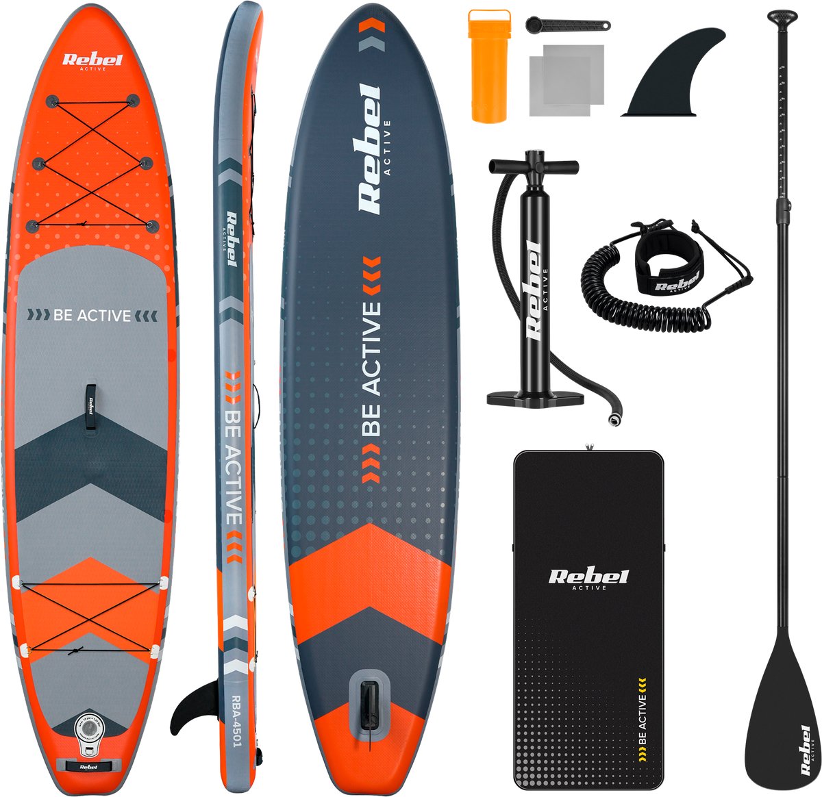 Opblaasbaar SUP-board met Accessoires Rebel RBA-4500-OR