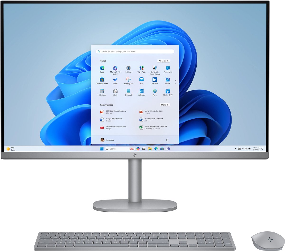 HP OmniStudio X 32-c0091nd Intel Core Ultra 7 155H 31.5inch UHD AG 32GB DDR5 2TB PCIe NVMe SSD RTX 4050 6GB W11H Meteor Silver 80 cm (31.5") 3840 x 2160 Pixels DDR5-SDRAM NVIDIA GeForce RTX 4050 Windows 11 Home Wi-Fi 7 (802.11be) AI PC