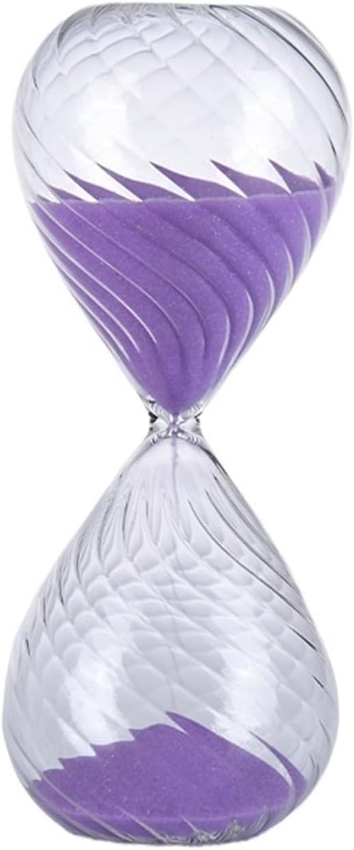 Zandloper Timer - Zandloper Set - Tijd Beheren - Dubbele Set - 5 x 125 cm - Paars