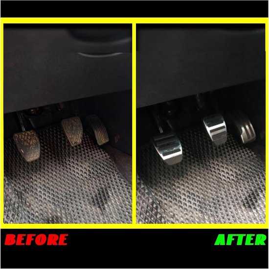 Auto Pedaal Covers - Gas Rempedaal Set - Veiliger Rijden - Antislip Ontwerp - 3 stuks - Zilver Zwart — afbeelding 3