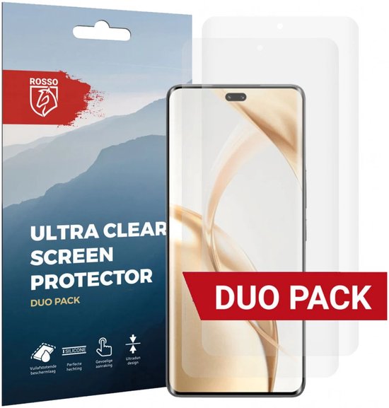 Rosso Screen Protector Geschikt voor Honor 200 Pro | Ultra Clear Duo Pack | TPU Folie | Case Friendly Beschermfolie | 2 Stuks
