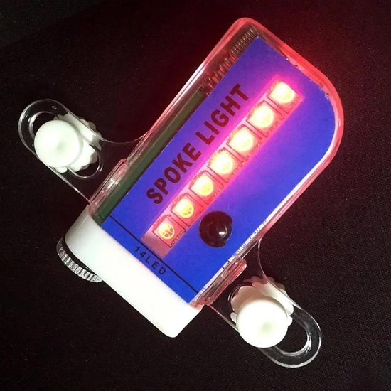 Fietswiel Verlichting - Spaaklampjes Banden - Fietsen Verfraaien - Waterdicht Schokbestendig - 9.5cm x 7cm - Blauw — afbeelding 4