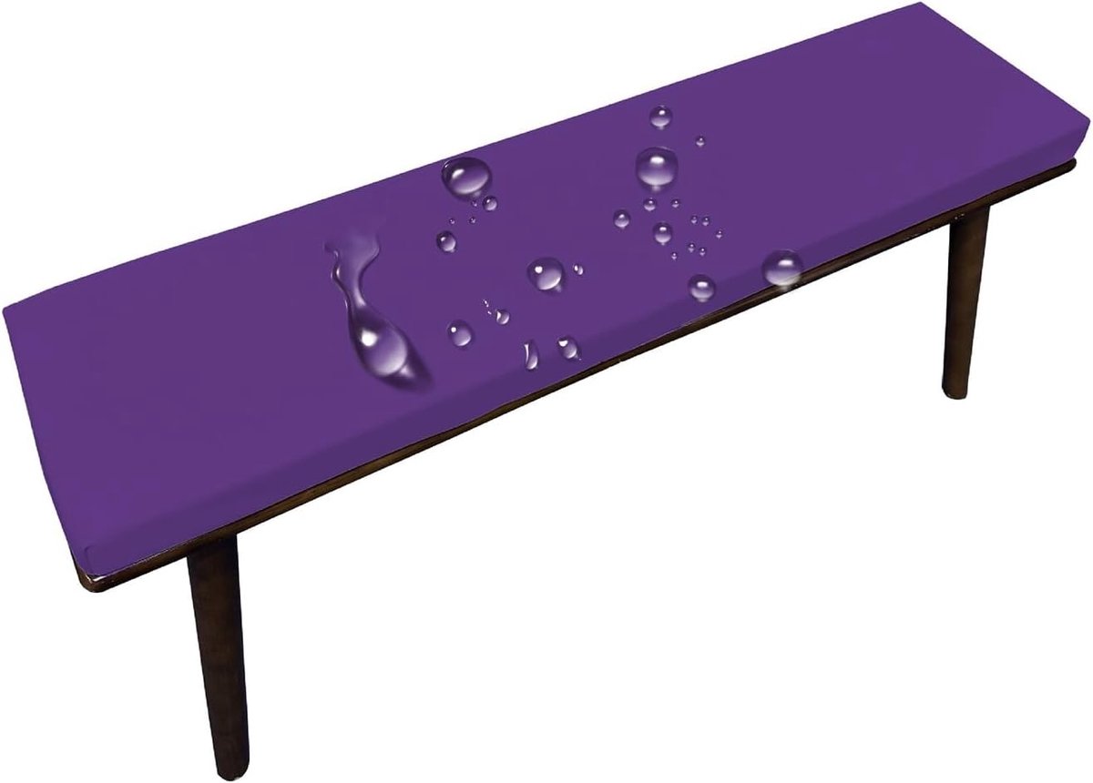Buitenbank Kussen - Tuinbank Zitmat - Buiten Ontspannen - Waterdicht & UV-bestendig - 76x41x5 cm - Paars