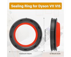PromoHome Afdichtring voor Dyson V11 V15 stofreservoir - Rubberen afdichting met schroevendraaier - Voorkomt luchtlekken en herstelt zuigkracht