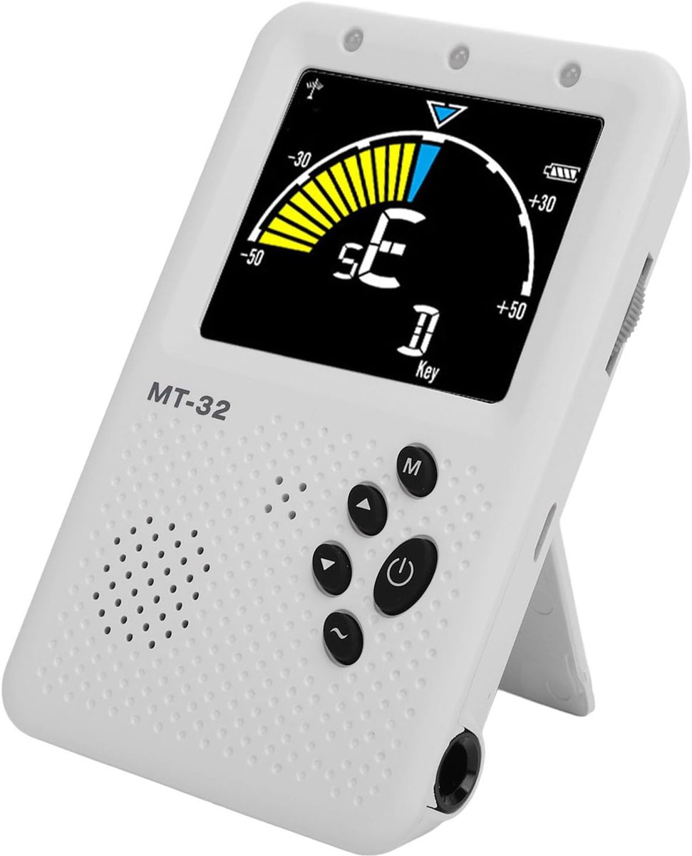 Metronoom Tuner - 3-in-1 Apparaat - Muziek Oefenen - LCD Kleurenscherm - 11 x 10 x 4 cm - Zwart