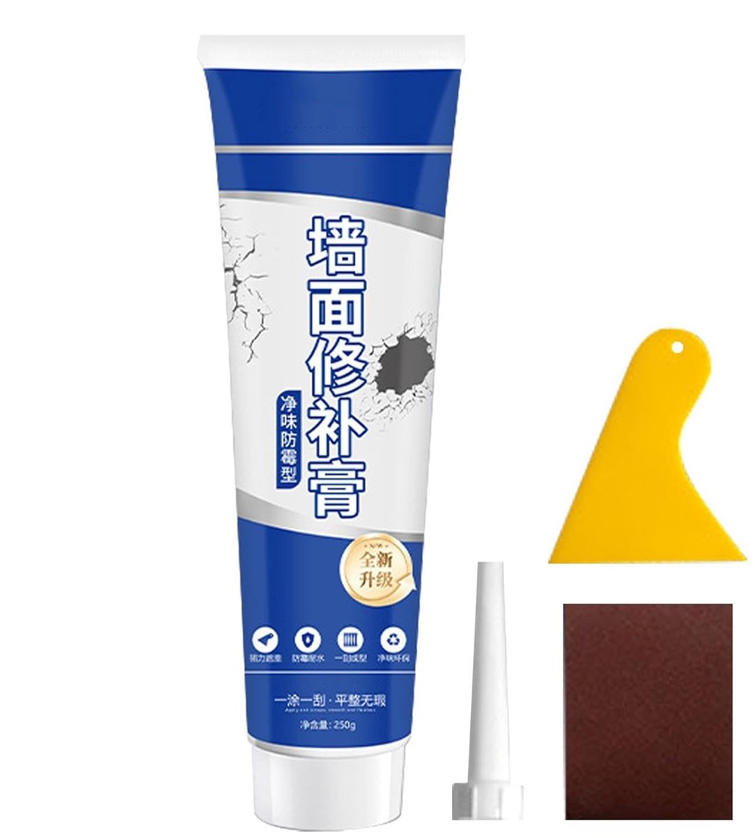 Witte Muurpasta - Gipsplaatvuller Krasverwijderaar - Muur Herstellen - Vochtbestendige Afwerking - 250g - Wit