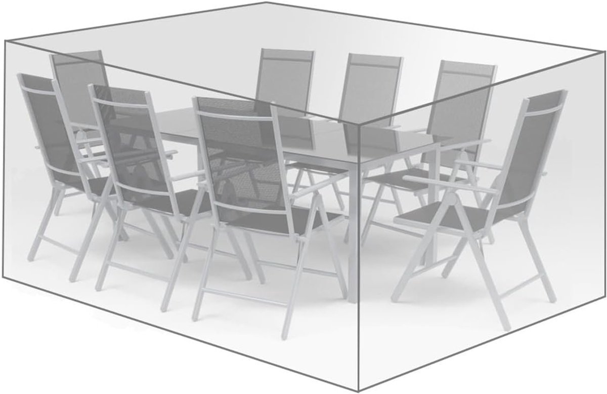 Beschermhoes voor tuinmeubelen 250x210x90cm - transparant - waterdicht - voorkomt stof en vuil - ShopVlot