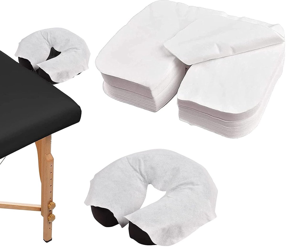 Massagebedhoes, 200 stuks ultrazachte, niet-klevende platte