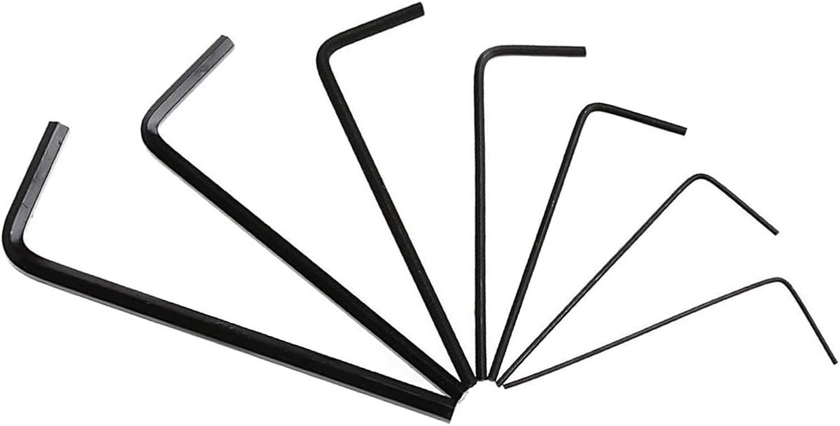 Inbussleutelset 7-delig - 0.7mm-3mm - Hoogwaardige legering - Voor meubels en fietsen - SnelShoppen