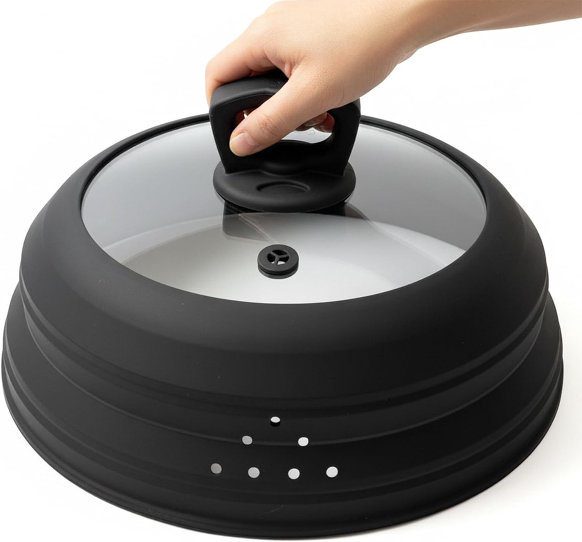 magnetron spetterhoes BPA-vrij, glazen magnetronhoes voor voedsel met
