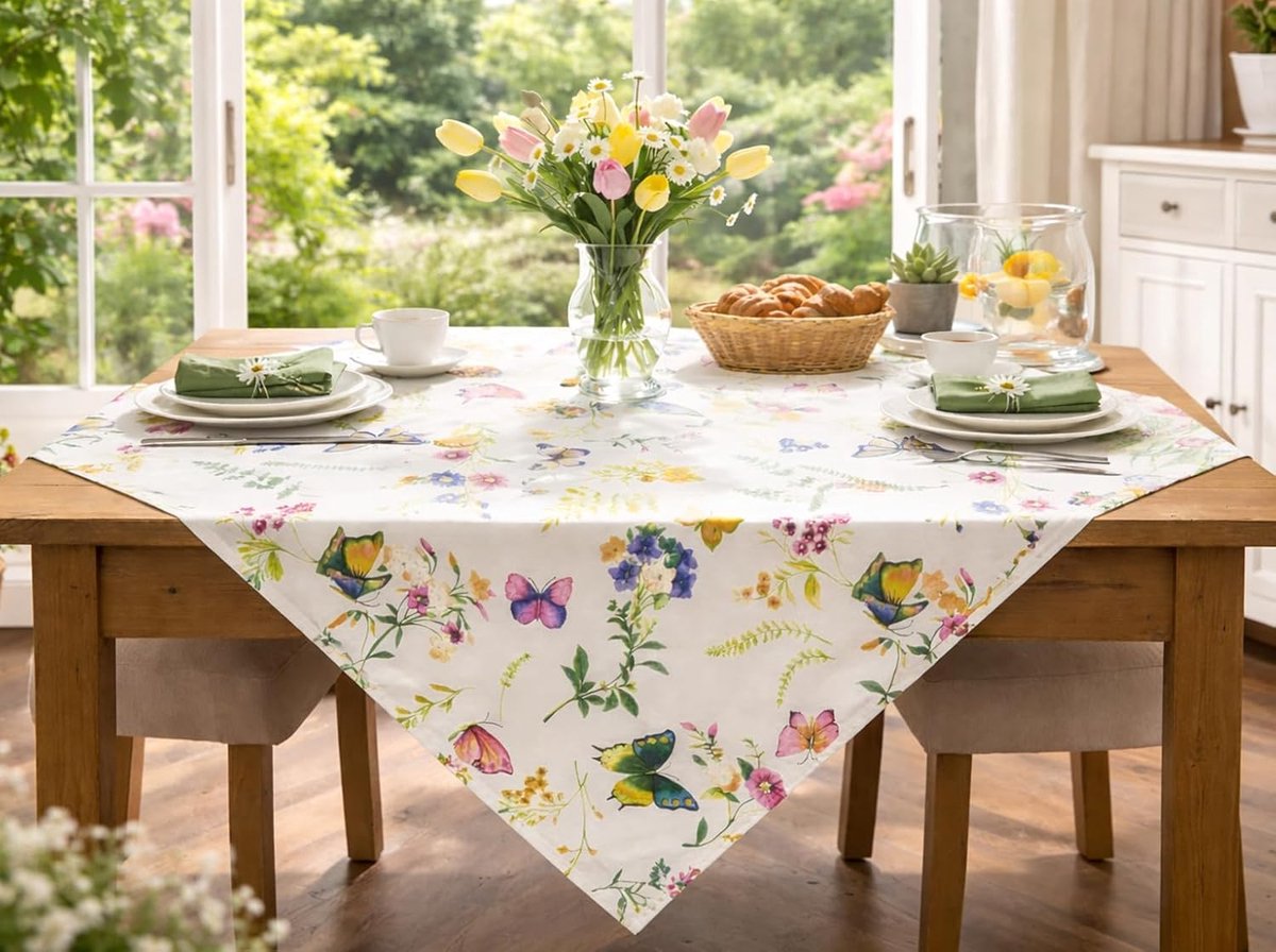serie vlinders op de Bloemenweide in crème met delicate pasteltinten een sieraad in elke ruimte
