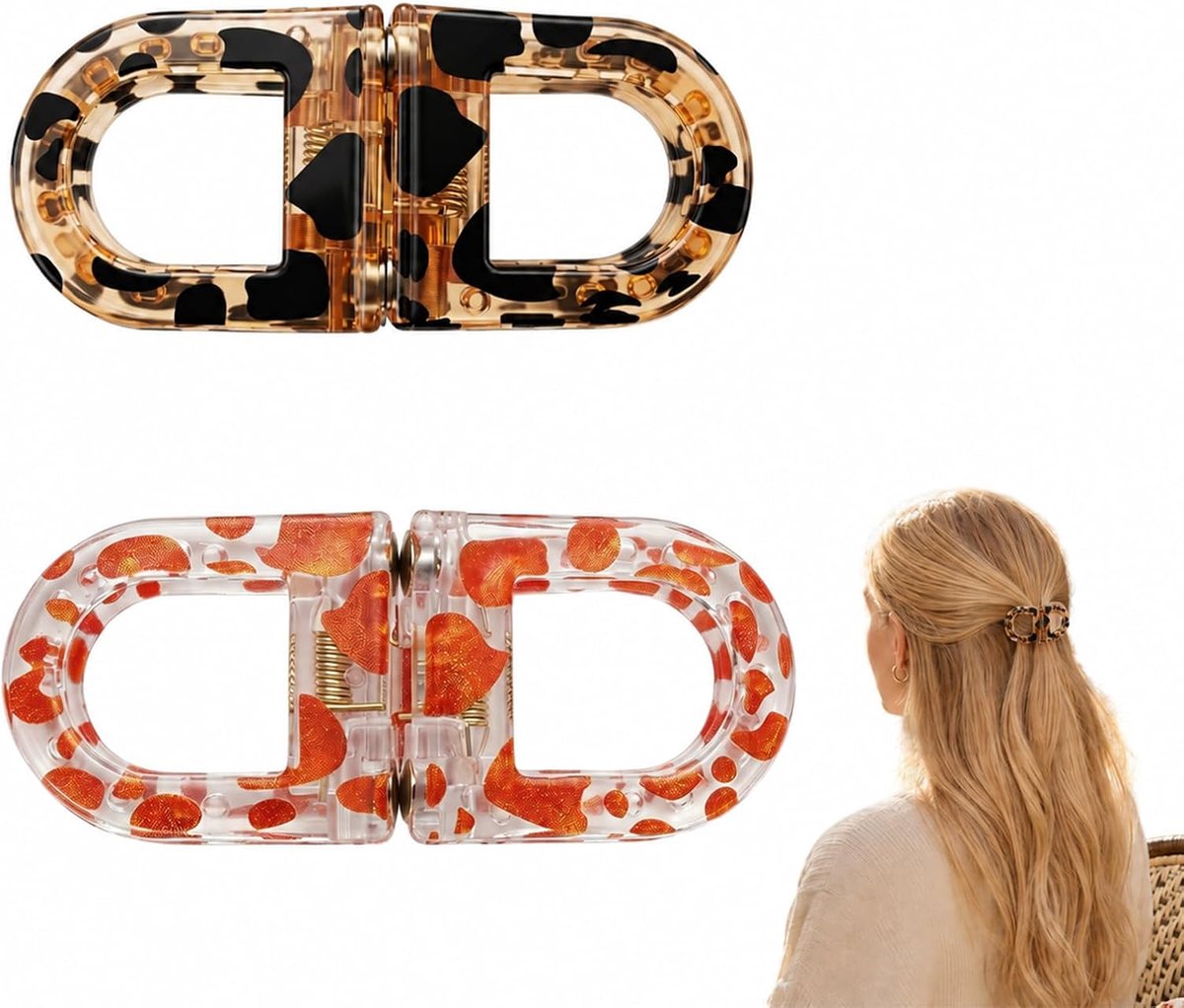 Haarclip, 2 stuks magnetische haarspelden & volumeclips voor vrouwen, stevige grip en naadloos design, 2-in-1 haarspelden voor eenvoudige dagelijkse kapsels voor alle