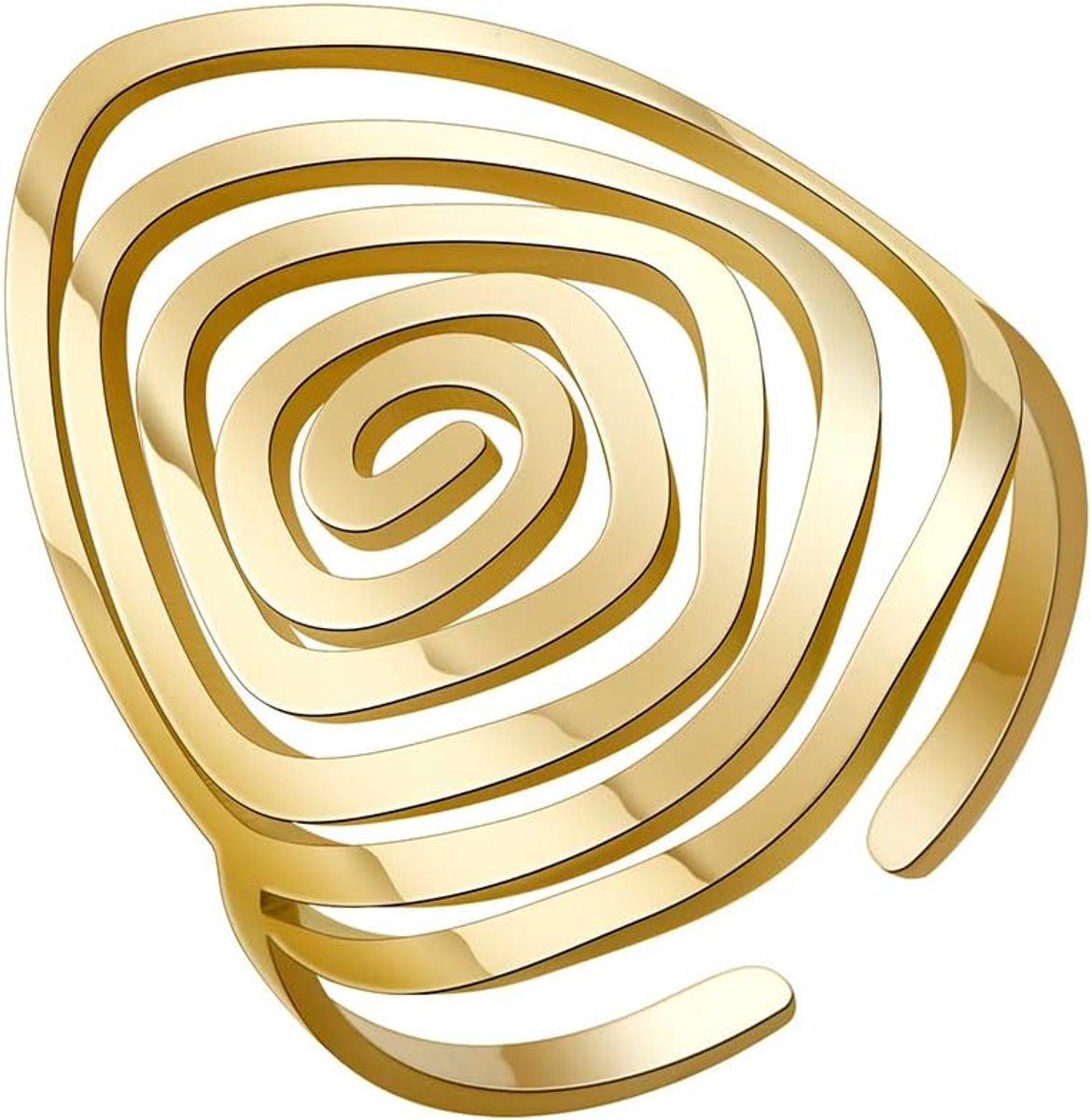 Swirl Geometrische Ring Spiraal Swirl Ring Gevlochten Wrap Stijl