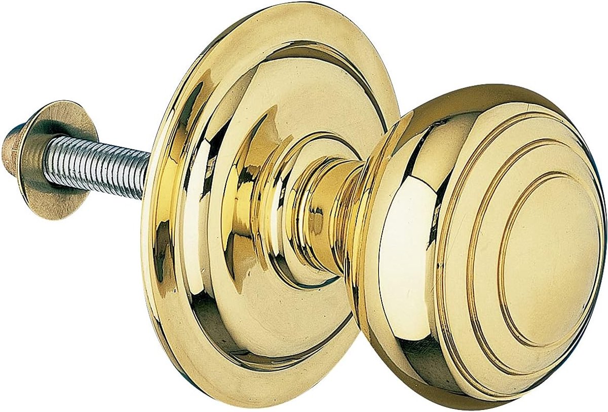 Deurklink 14 cm - massief messing - gepolijst - voor entree deuren - ShopVlot