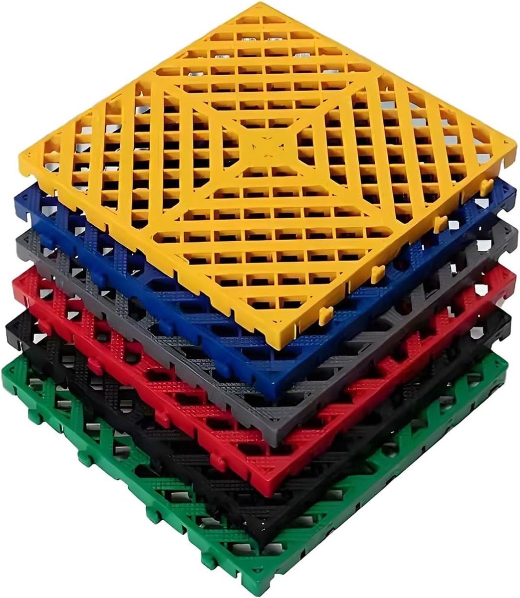 Modulaire Drainagetegels - Grijpende Vloerplaten - Waterafvoer Regelen - Naadloze Verbindingen - 40 x 40 cm - Blauw