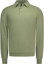 New Zealand Auckland Poloshirt Polo Long Sleeve 26gn202 Scouting Green Melange Mannen Maat - L