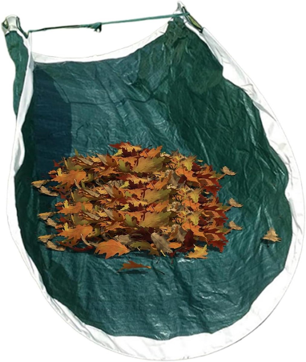 Bladverzamelaar Opvouwbaar - Opvangzak Tuinafval - Tuinonderhoud Opruimen - UV-bestendig Stevig Materiaal - 145x145cm - Groen